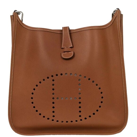 Hermes Cognac Epson Evelyne 2 PM Shoulder Bag □I - Picture 1 of 11